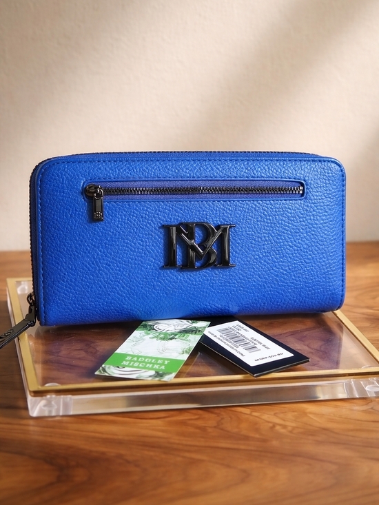 Badgley Mischka Handbags - Badgley Mischka Electric Blue Vegan Leather Wallet